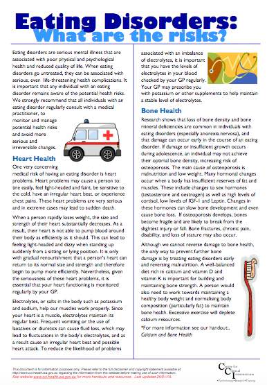 eating disorders what are the risks