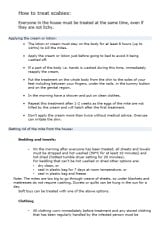 Leaflet on how to treat scabies
