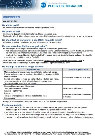 ibuprofen maori