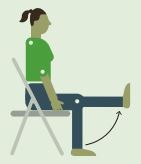 Image of knee straightening exercise