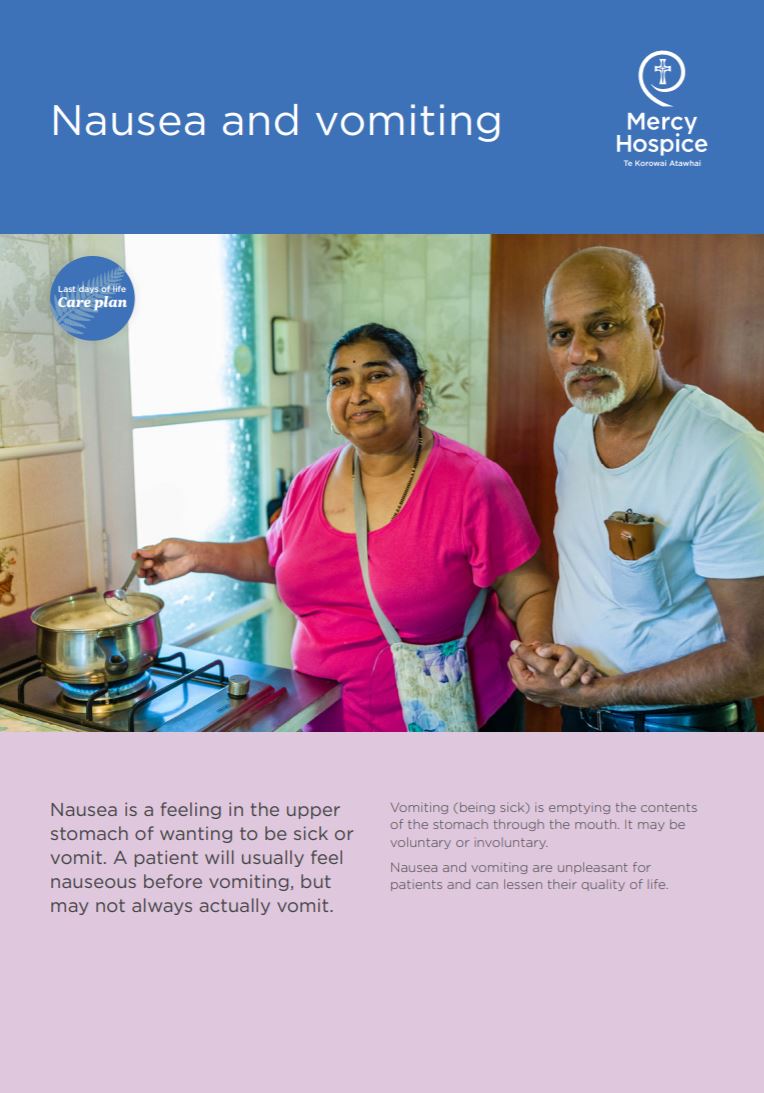 nausea and vomiting brochure from mercy hospice