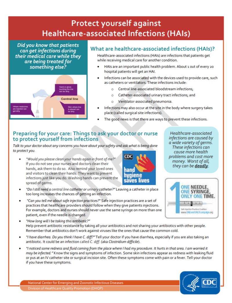 protect yourself against healthcare associated infections