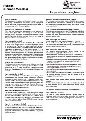 rubella fact sheet