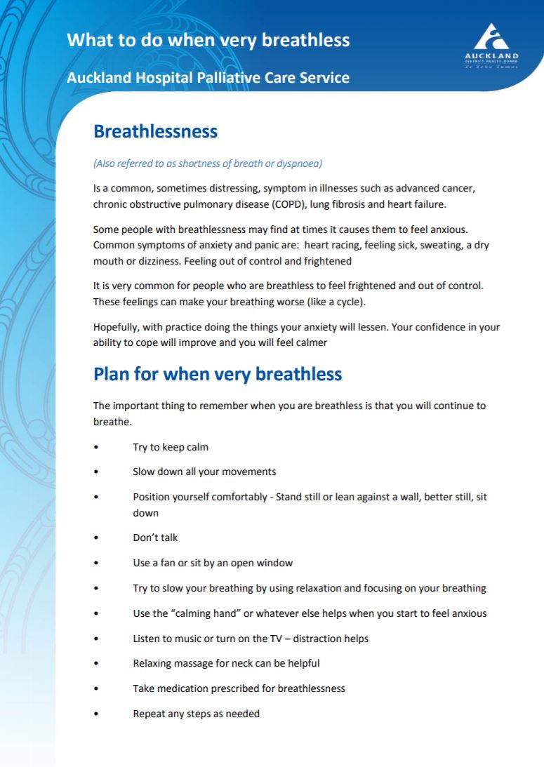 what to do when breathless