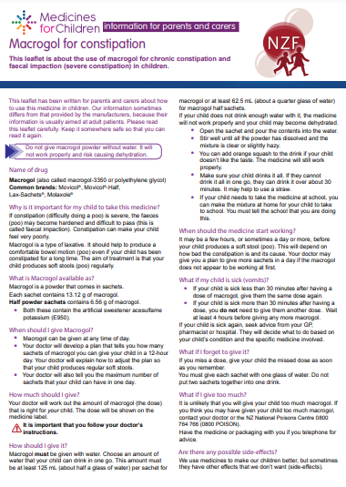 macrogol for constipation