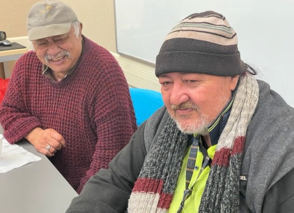 Two men socialising in South Auckland